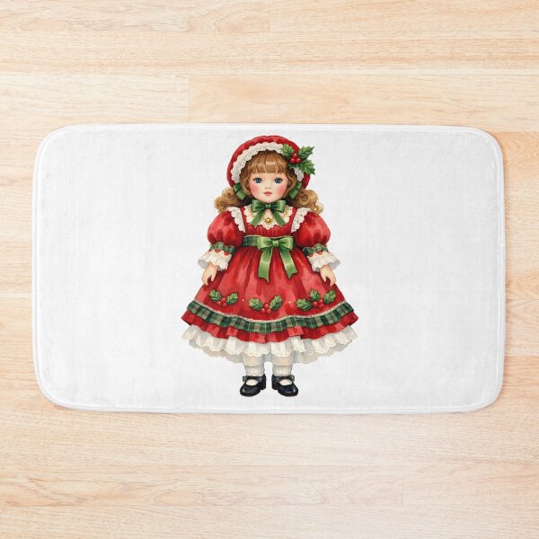 Item preview, Watercolor Vintage Christmas Doll   designed and sold by silviaol.