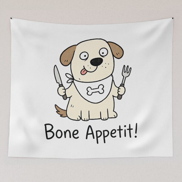 Item preview, Bone Appetit - Funny Dog Pun & Cute Bone designed and sold by FancySoulSS.