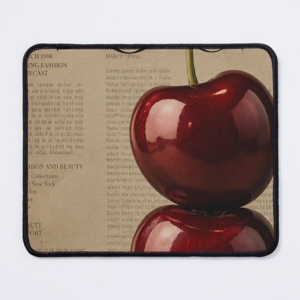 Item preview, Póster editorial retro de cerezas designed and sold by Quiet Sun.