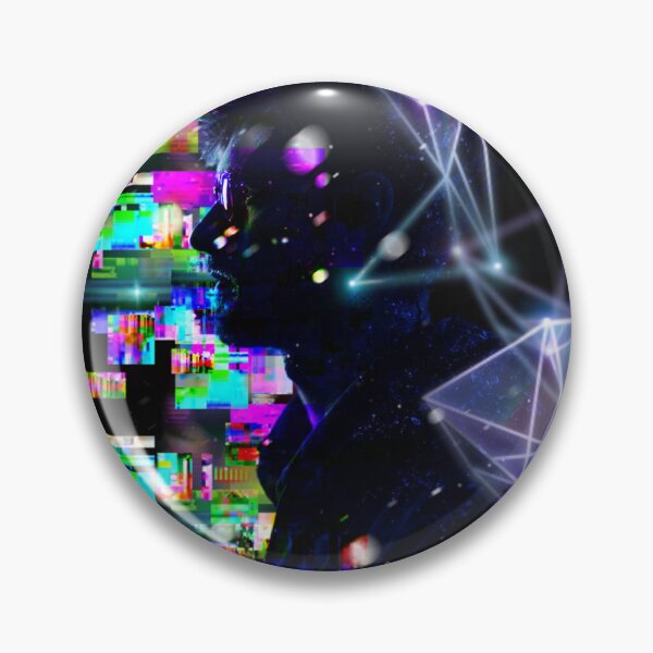 Item preview, Cyberpunk Digital Glitch Silhouette Tech Nodes Graphic designed and sold by Dream Weave Studio.