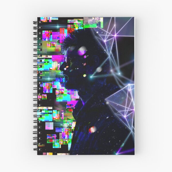 Item preview, Cyberpunk Digital Glitch Silhouette Tech Nodes Graphic designed and sold by Dream Weave Studio.