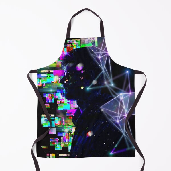 Item preview, Cyberpunk Digital Glitch Silhouette Tech Nodes Graphic designed and sold by Dream Weave Studio.