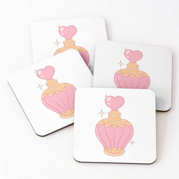 Item preview, Pink Heart Perfume Bottle Kawaii Retro Magic Potion ✨ designed and sold by ✨Kessy von Kunstler✨.
