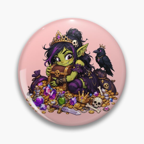 Item preview, Cute Loot Goblin Princess RPG Treasure Gamer Girl designed and sold by BadhbhArt.