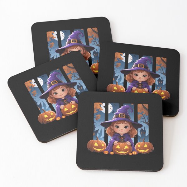 Item preview, Witch Girl with Jack-O-Lanterns-halloween designed and sold by Madhav Creations Studio.