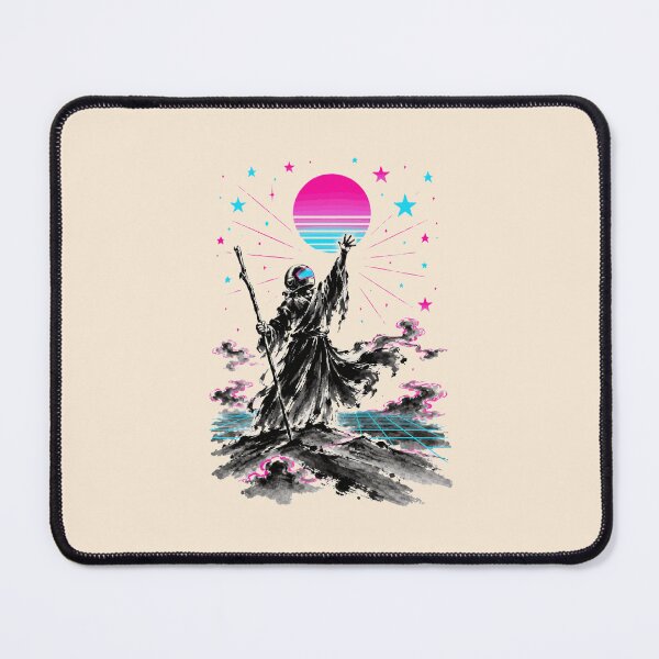 Item preview, Synthwave Sumi-E Ancient Spaceman designed and sold by KungPowUnicorn.