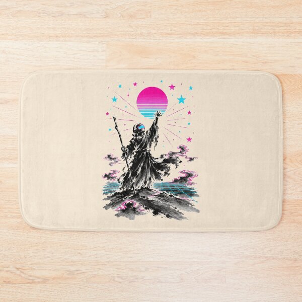 Item preview, Synthwave Sumi-E Ancient Spaceman designed and sold by KungPowUnicorn.