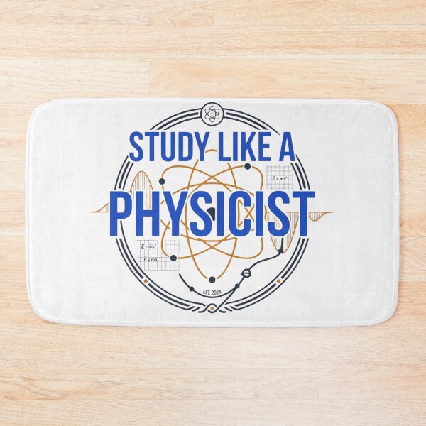 Aperçu de l'œuvre Étudiez comme un physicien | Cadeau pour étudiant en physique | T-shirt pour professeur de sciences (STEM) créée et vendue par Amr Darwish Graphic designer.