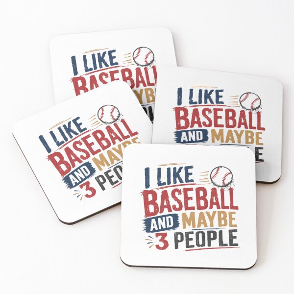 Item preview, I Like Baseball And Maybe 3 People Baseball Fan Introvert Funny Sports Lover designed and sold by HumansStuck12.