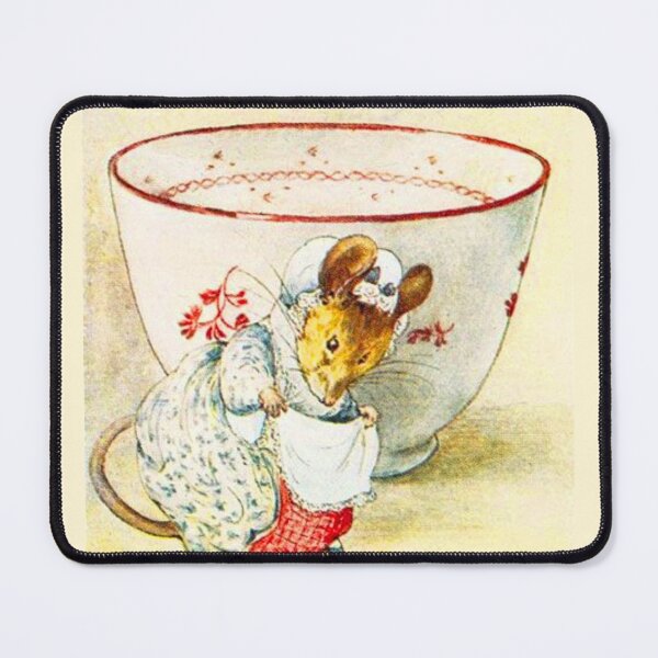 Item preview, Mouse and Teacup by Beatrix Potter (c.1903) // Public Domain designed and sold by Vernissage-dart.