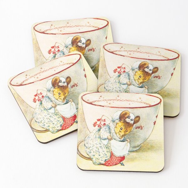 Item preview, Mouse and Teacup by Beatrix Potter (c.1903) // Public Domain designed and sold by Vernissage-dart.