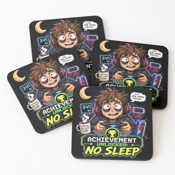 Item preview, Achievement Unlocked No Sleep Gamer designed and sold by BadhbhLoot.