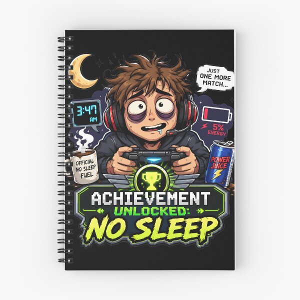 Item preview, Achievement Unlocked No Sleep Gamer designed and sold by BadhbhArt.
