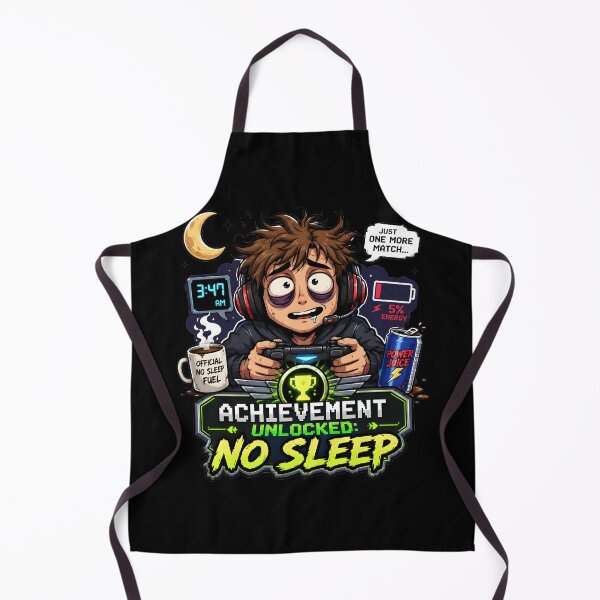 Item preview, Achievement Unlocked No Sleep Gamer designed and sold by BadhbhLoot.