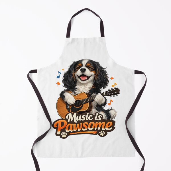 Item preview, Music is Pawsome Guitar Tri Cavalier designed and sold by SpottyRainbow.