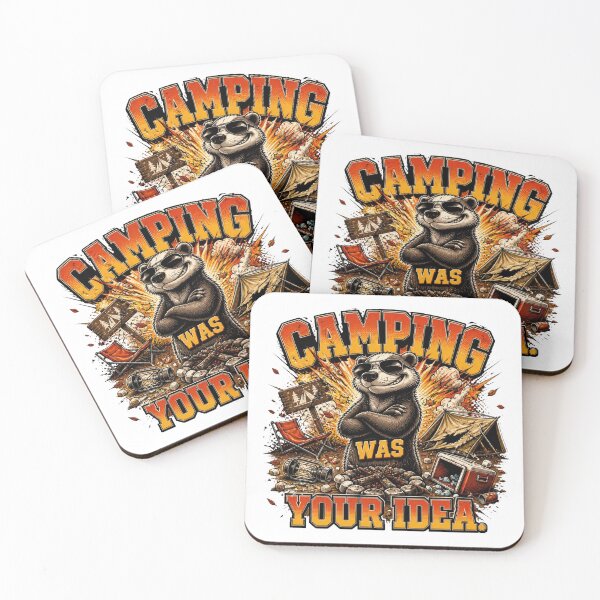 Item preview, Camping Was Your Idea – Funny Badger Vintage Comic Graphic T-Shirt designed and sold by Cavalier-org.