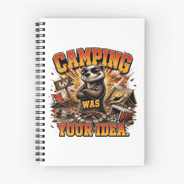 Item preview, Camping Was Your Idea – Funny Badger Vintage Comic Graphic T-Shirt designed and sold by Cavalier-org.