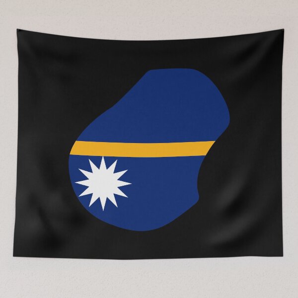 Item preview, Nauru Shaped Flag NR designed and sold by shitpostee.