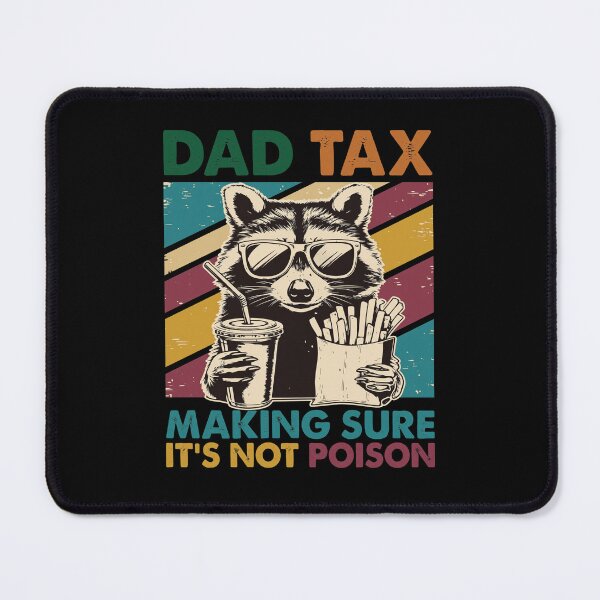 Item preview, Dad Tax Raccoon Funny Retro Eating Fries designed and sold by SoyLamderma.