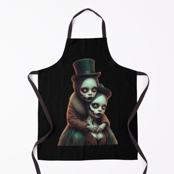 Item preview, Creepy Vintage Twins in Top Hats Gothic Horror Art designed and sold by LujziWorld.