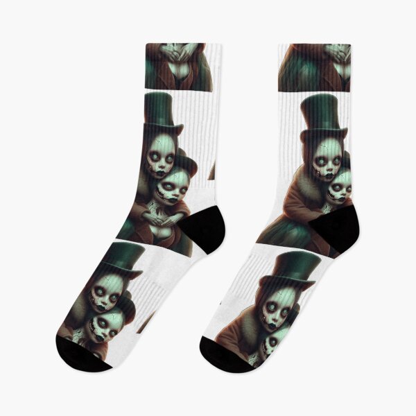 Item preview, Creepy Vintage Twins in Top Hats Gothic Horror Art designed and sold by LujziWorld.