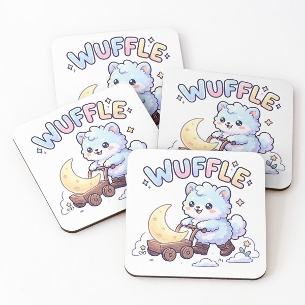 Item preview, Wuffle Moon Cart Kawaii designed and sold by CuteRage.