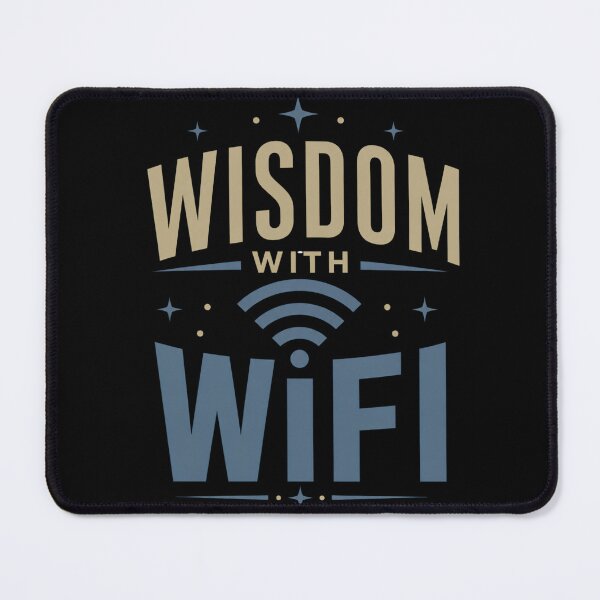 Item preview, Minimalist Meme Typography Wisdom With WiFi designed and sold by Tharaazu.