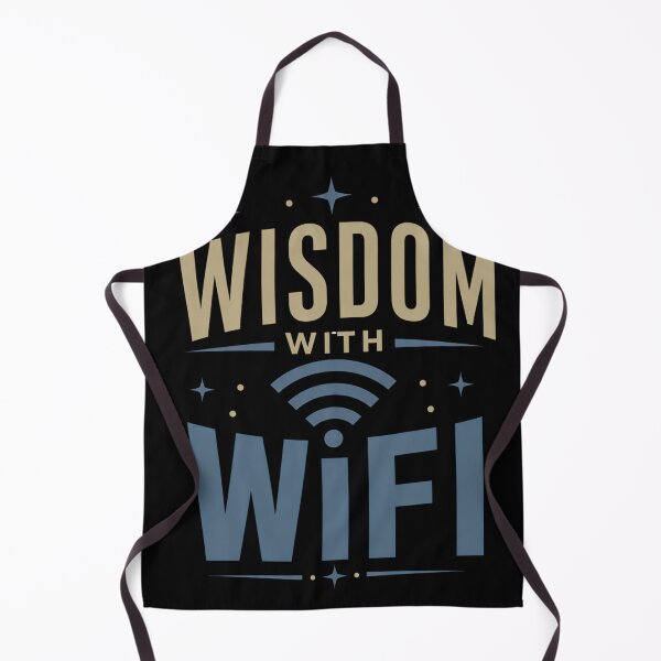 Item preview, Minimalist Meme Typography Wisdom With WiFi designed and sold by Tharaazu.