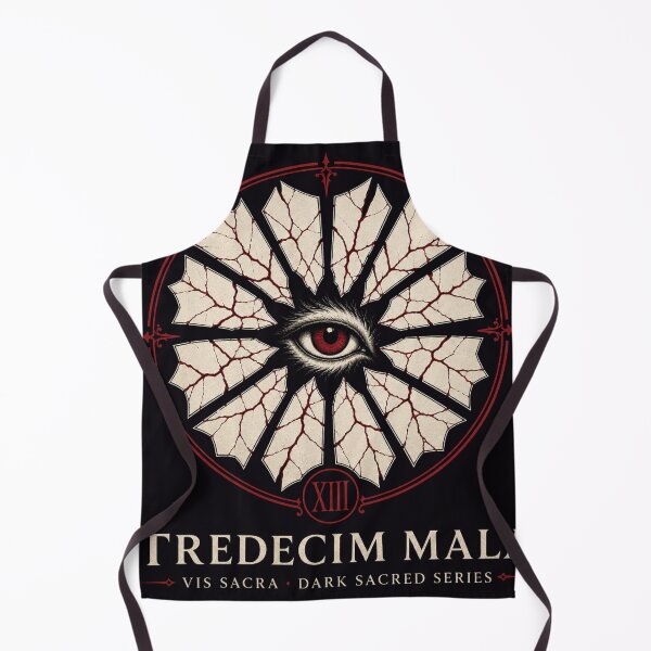 Item preview, TREDECIM MALA — Thirteen Evils, Gothic Wolf Art designed and sold by GeoWhimsy Studio.