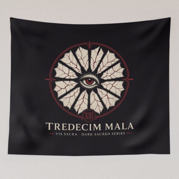 Item preview, TREDECIM MALA — Thirteen Evils, Gothic Wolf Art designed and sold by GeoWhimsy Studio.
