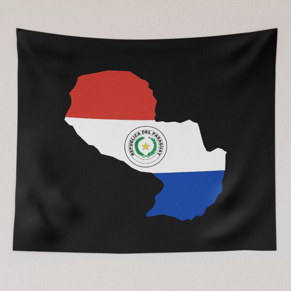 Item preview, Paraguay Shaped Flag PY designed and sold by shitpostee.
