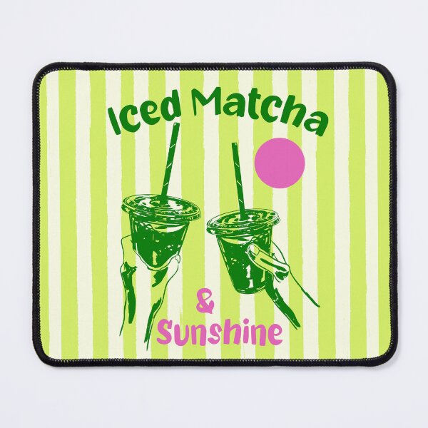Item preview, Iced Matcha & Sunshine Summer Neon Preppy Stripes designed and sold by MaiZephyr.
