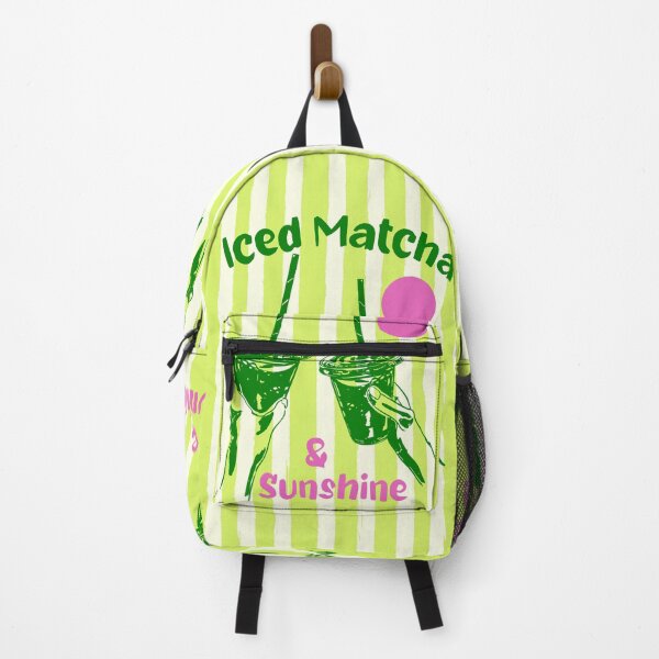 Item preview, Iced Matcha & Sunshine Summer Neon Preppy Stripes designed and sold by MaiZephyr.