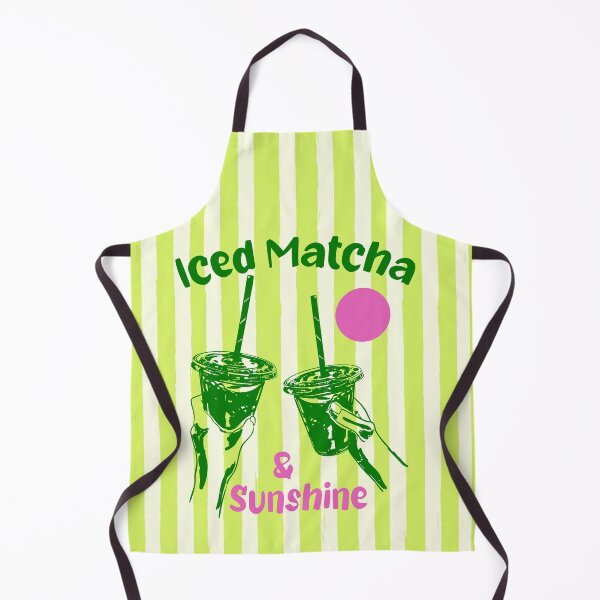 Item preview, Iced Matcha & Sunshine Summer Neon Preppy Stripes designed and sold by MaiZephyr.