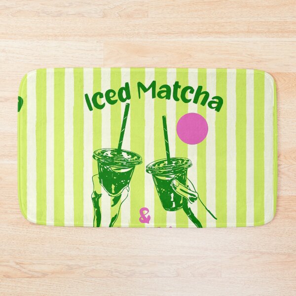 Item preview, Iced Matcha & Sunshine Summer Neon Preppy Stripes designed and sold by MaiZephyr.