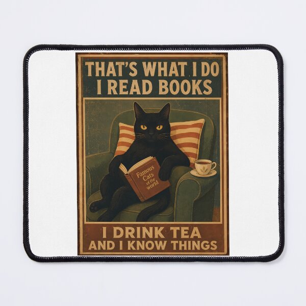 Item preview, Cat That's What I Do I Read Books I Drink Tea And Know Things designed and sold by PurrfectHome.