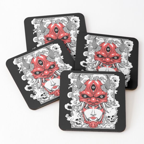 Item preview, Hannya Demon Yokai Gothic T-Shirt Design designed and sold by phsycartwork.
