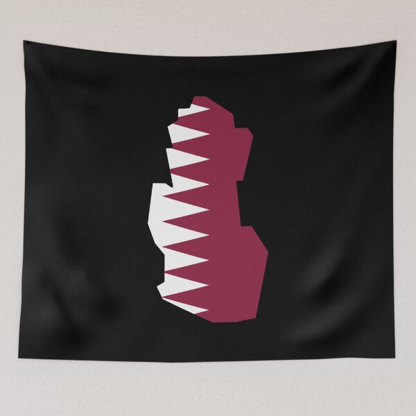 Item preview, Qatar Shaped Flag QA designed and sold by shitpostee.