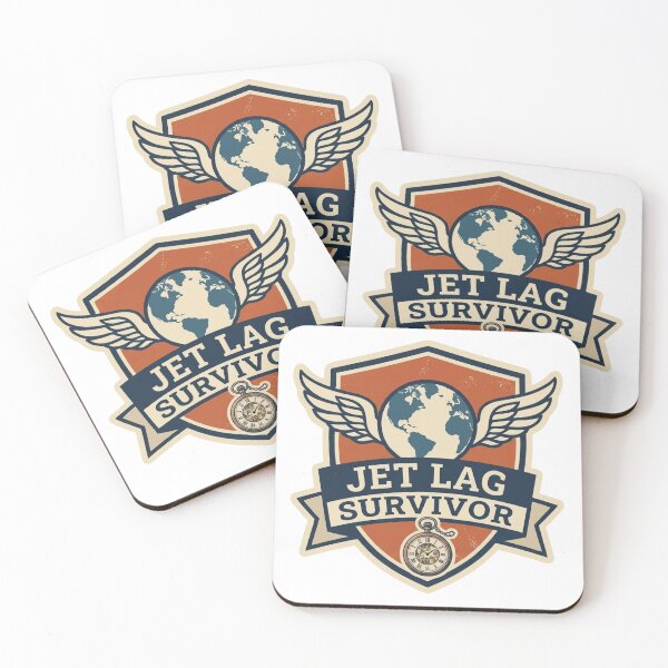 Item preview, Retro Jet Lag Survivor Vintage Travel Sticker- Laptop & Suitcase Stickers for Travelers designed and sold by asumintjapan1.