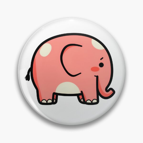 Item preview, Cute Kawaii Pink Elephant Cartoon, Adorable Baby Elephant, Sweet Animal Sticker, Minimal Cute Graphic for Kids & Animal Lovers designed and sold by PrintelloTH.