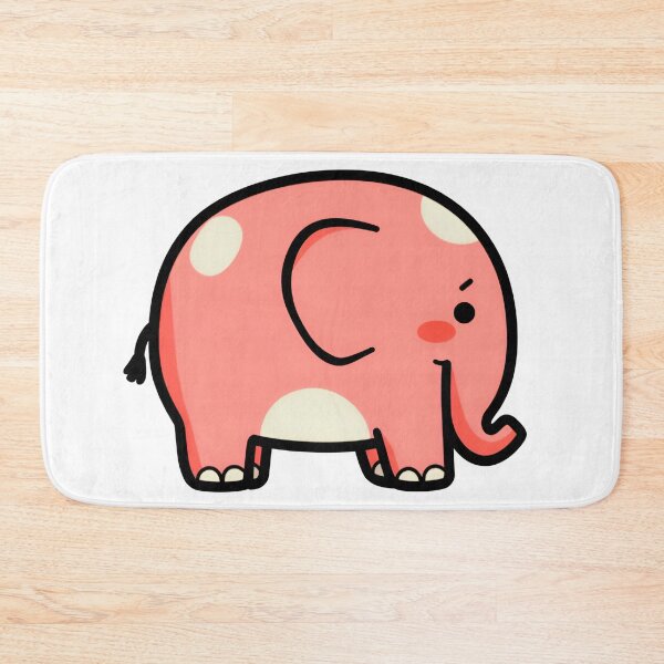 Item preview, Cute Kawaii Pink Elephant Cartoon, Adorable Baby Elephant, Sweet Animal Sticker, Minimal Cute Graphic for Kids & Animal Lovers designed and sold by PrintelloTH.