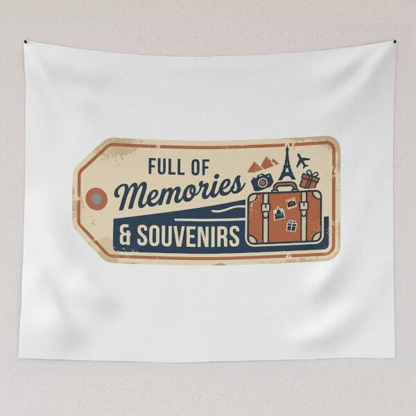 Item preview, Retro Full of Memories and Souvenirs Travel Sticker- Laptop & Suitcase Stickers for Travelers designed and sold by asumintjapan1.