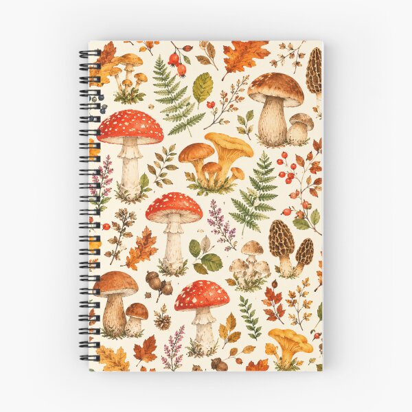 Item preview, Watercolor Woodland Mushroom Pattern | Autumn Forest Cottagecore Botanical designed and sold by DreamPixelPrint.