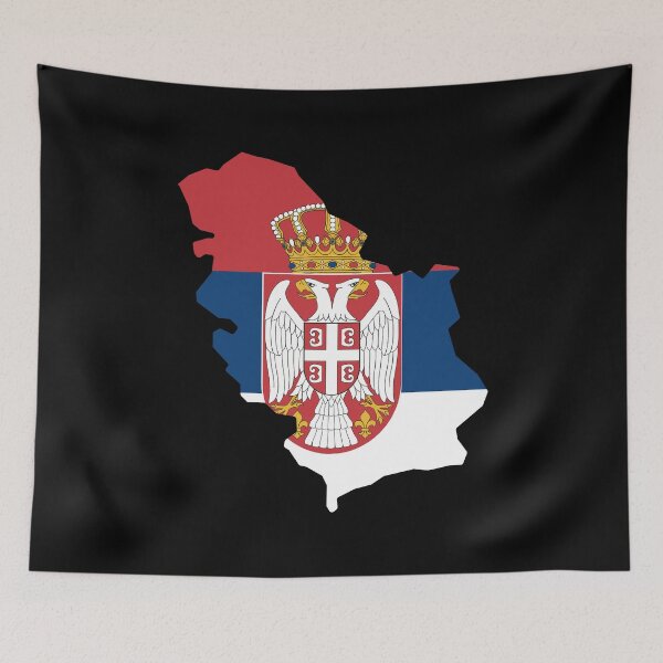 Item preview, Serbia Shaped Flag RS designed and sold by shitpostee.