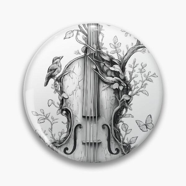 Item preview, Violin Botanical Illustration Graphic Tee – Nature Music Lover Apparel designed and sold by TDZCOLLECTION.