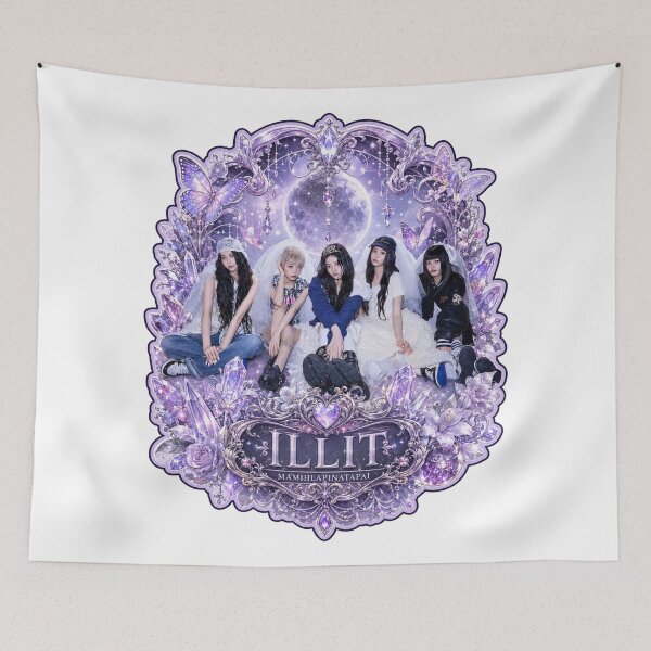 Item preview, Retro ILLIT Paw Paw Song Kpop Merch Poster designed and sold by Valereekmerch.
