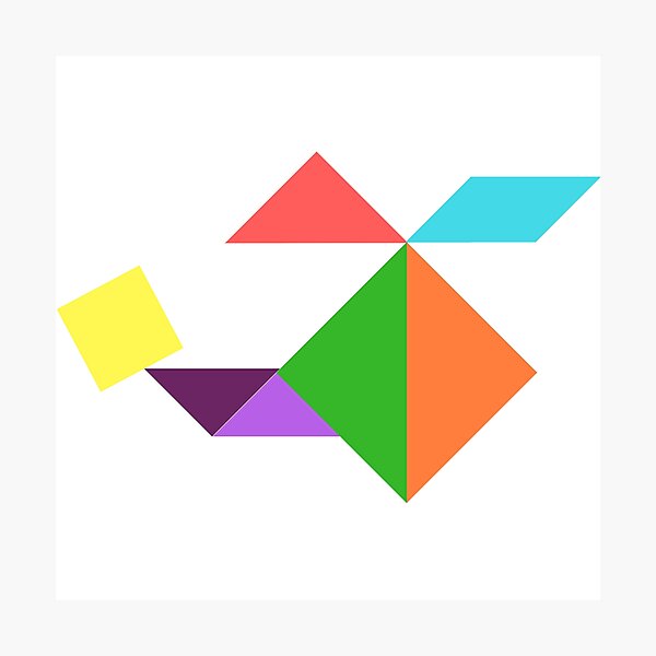 Colorful Tangram Bird Art Print for Sale by csaron92