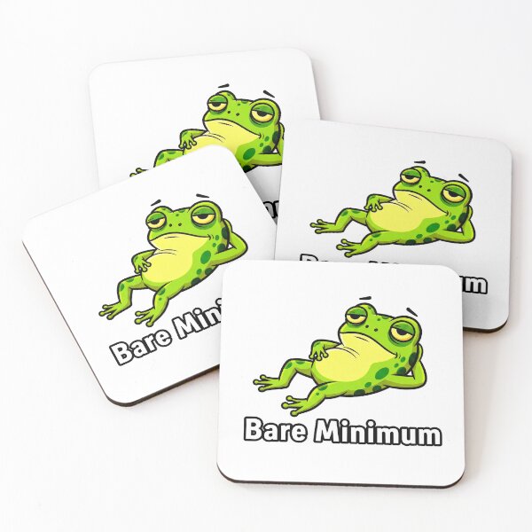 Item preview, Bare Minimum Funny Frog Lazy Retro Cartoon Graphic designed and sold by DigitalArtx-com.
