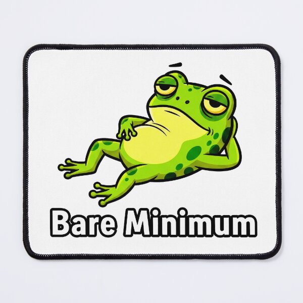 Item preview, Bare Minimum Funny Frog Lazy Retro Cartoon Graphic designed and sold by DigitalArtx-com.