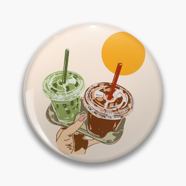Item preview, Iced Coffee & Matcha Sunset Illustration designed and sold by MaiZephyr.